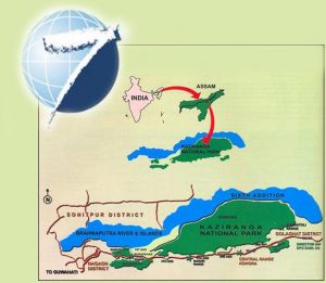 kaziranga national park map
