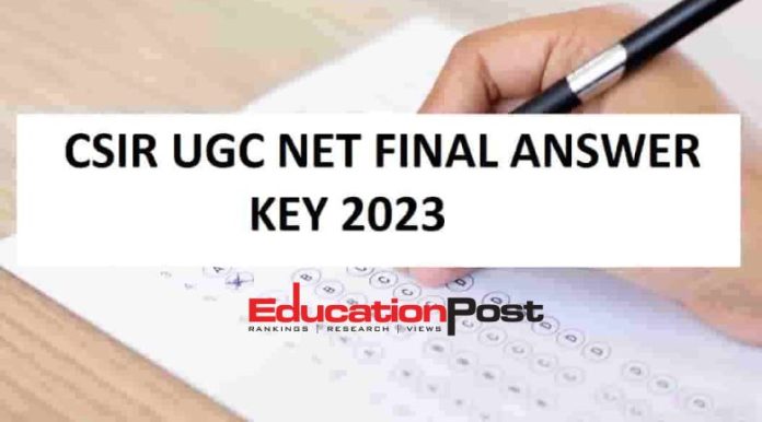 CSIR NET Final Answer Key 2023